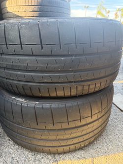 (2) 255/35ZR20 PAIR OF USED TIRES PIRELLI P ZERO CORSA 50% LIFE !!