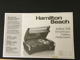 Hamilton Beach Indoor Grill for Sale in Hummelstown, PA - OfferUp