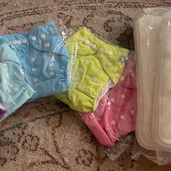 20 ALVAbaby Cloth Diapers And Inserts (never Been Used)