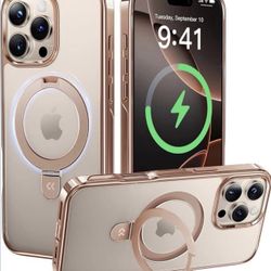 CASEKOO Gloss Gold for iPhone 16 Pro Max Case with Stand