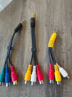 3.5mm TRRS to RCA A/V Breakout Adapters