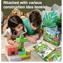 154 PCS Magnetic Blocks - Magnetic Building Blocks, Stacking Magnetic Blocks for Kids, Sensory Toy for STEM Montessori for Kids 3+ Boys and Girls Chri