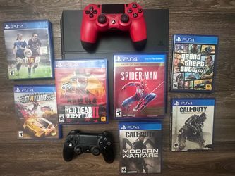 PS4 Console Bundle + 2 Controllers + 7 Games | Spider-Man, RDR2, GTA V & COD