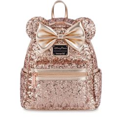 Loungefly Disney Rose Gold Mini Backpack 