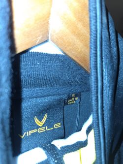 Vipele Navy Blue Zip-Up Jacket Size Small