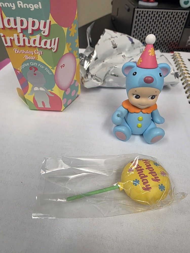 Sonny Angel ROUND BALLOON Birthday gift BEAR  BLUE