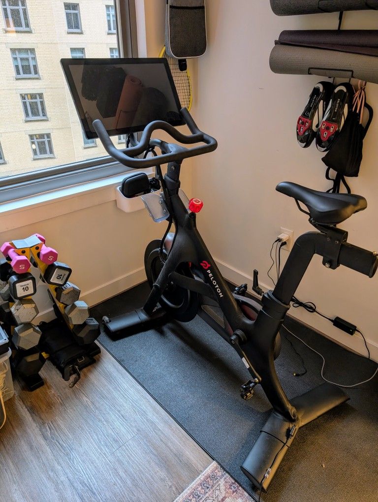 Peloton Bike + Mat + Shoes