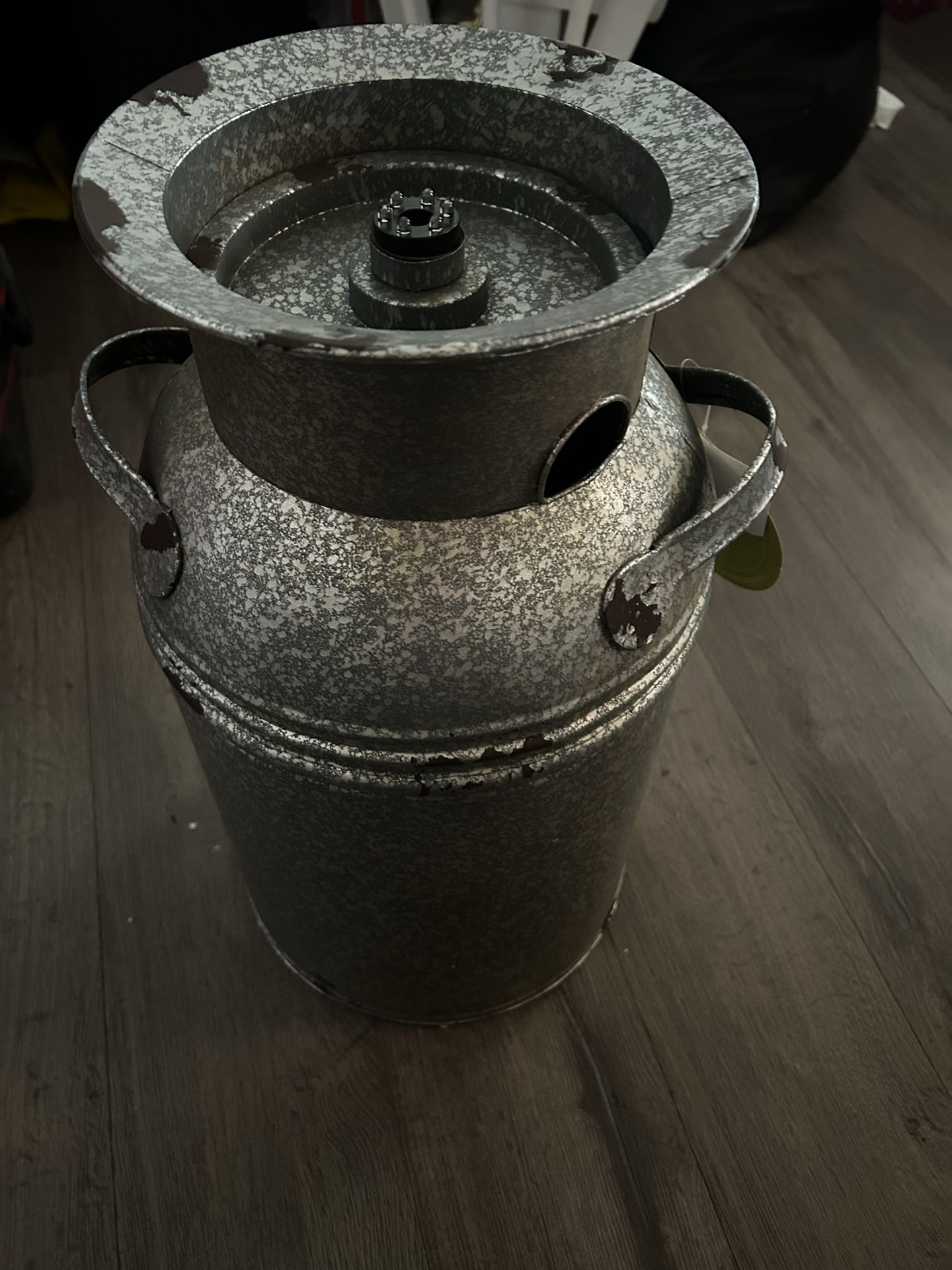 Lighted Milk Jug Fountain