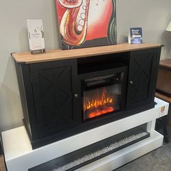 54” fireplace tv stand! On sale