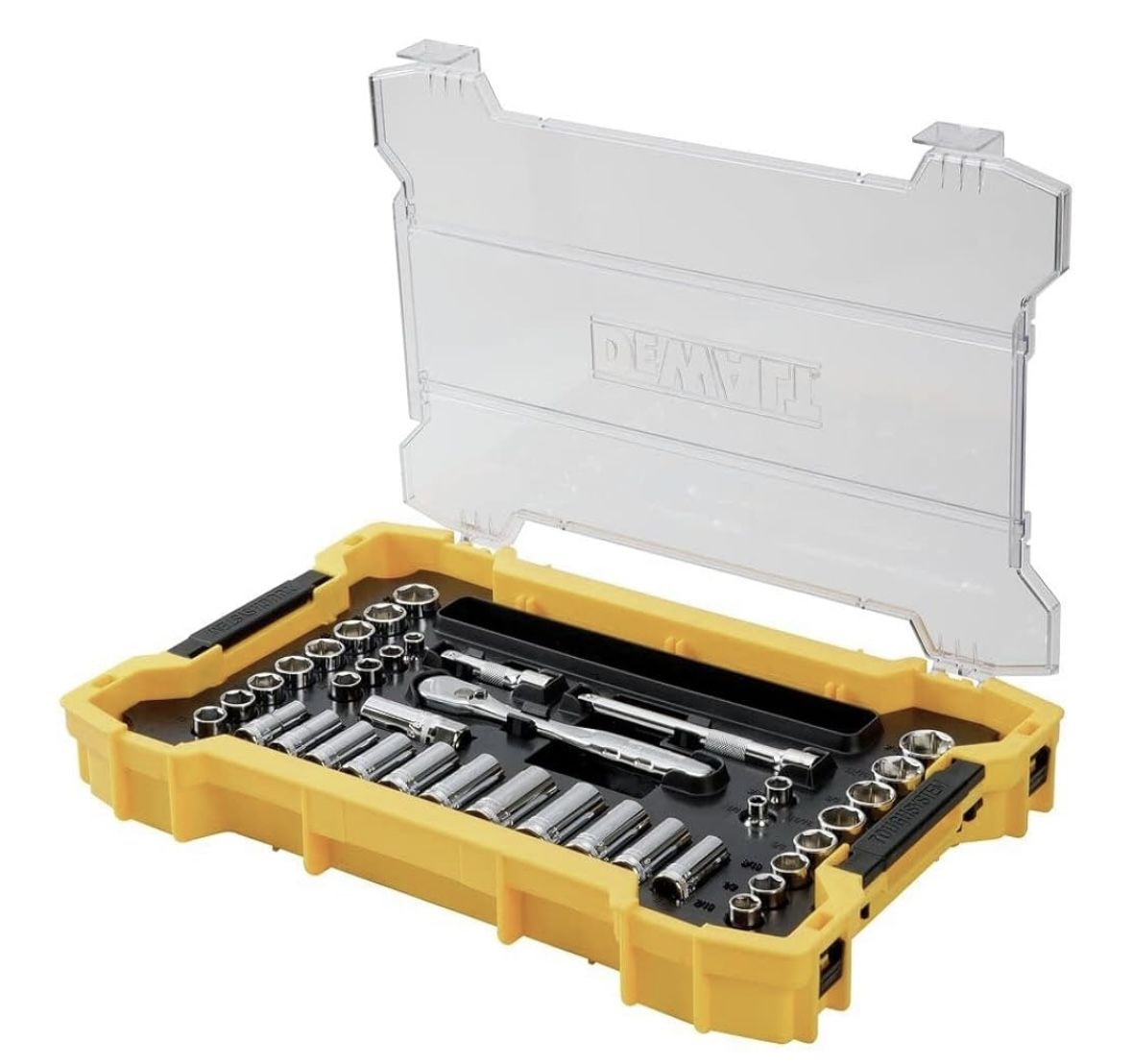 Dewalt Socket Set With Toughsystem Tray, 3/8in, 37-Pieces Set. DWMT45400