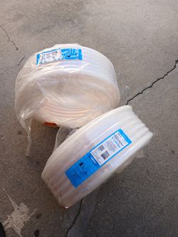 White With Red Print PEX-expansion Pipe