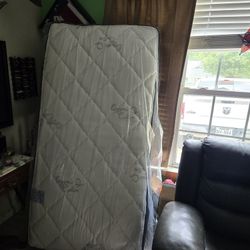 Complete Full Size Bed. Mattress,  Headboard,  And Frame. 
