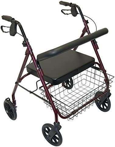 NEW Walker, Steel Bariatric Rollator, Walker & Rest Seat for Elderly, Disabled, & Limited Mobility Patients, 4 Wheel 700 lb. Capacity !