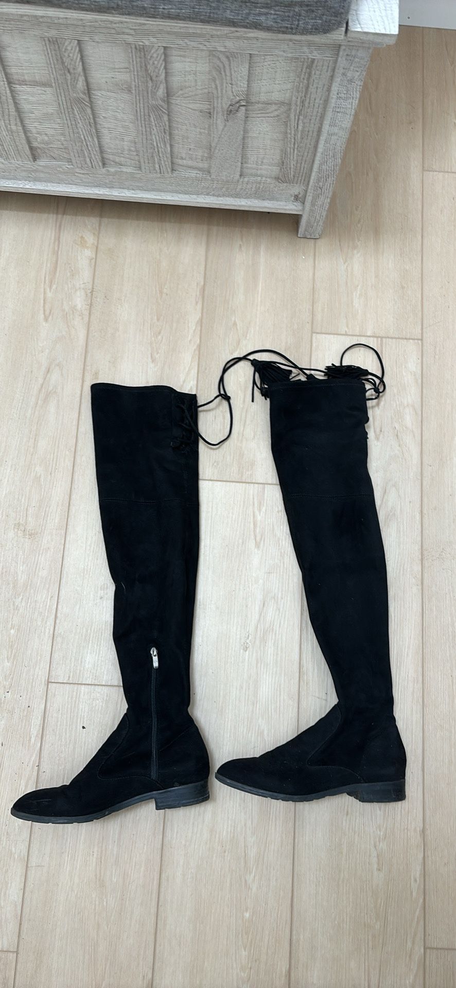 Marc Fisher Thigh High Flat Boots Size 8