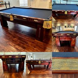 1920's Brunswick Collendar Billiards Table