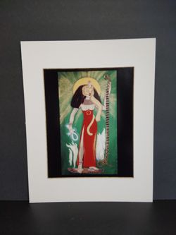 Sekhmet Egyptian Lion Headed Goddess Matted Art Print 11"x14"
