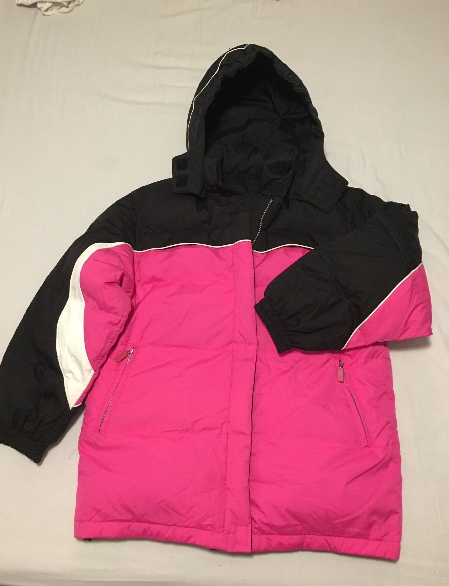 Ski Jacket Black Pink & White / Reversible