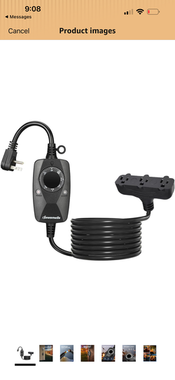 DEWENWILS Light Timer Outdoor Weatherproof with 12 FT Extension Cord, Photocell Timer Switch with 3 Grounded Outlets for Landscape Light, String Light