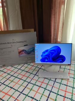 2023 23.8” 24-cr0337c AMD Ryzen 5 All In One HP TOUCHSCREEN Computer, 1TB SSD, 16GB RAM, Windows 11 Installed.