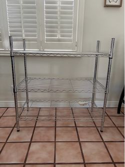 3-Tier Chrome Wire Shelving Rack 36x36x16