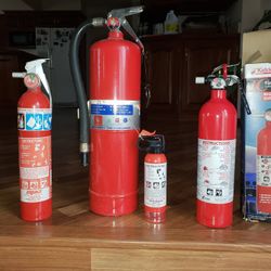 4 Full Fire Extinguishers