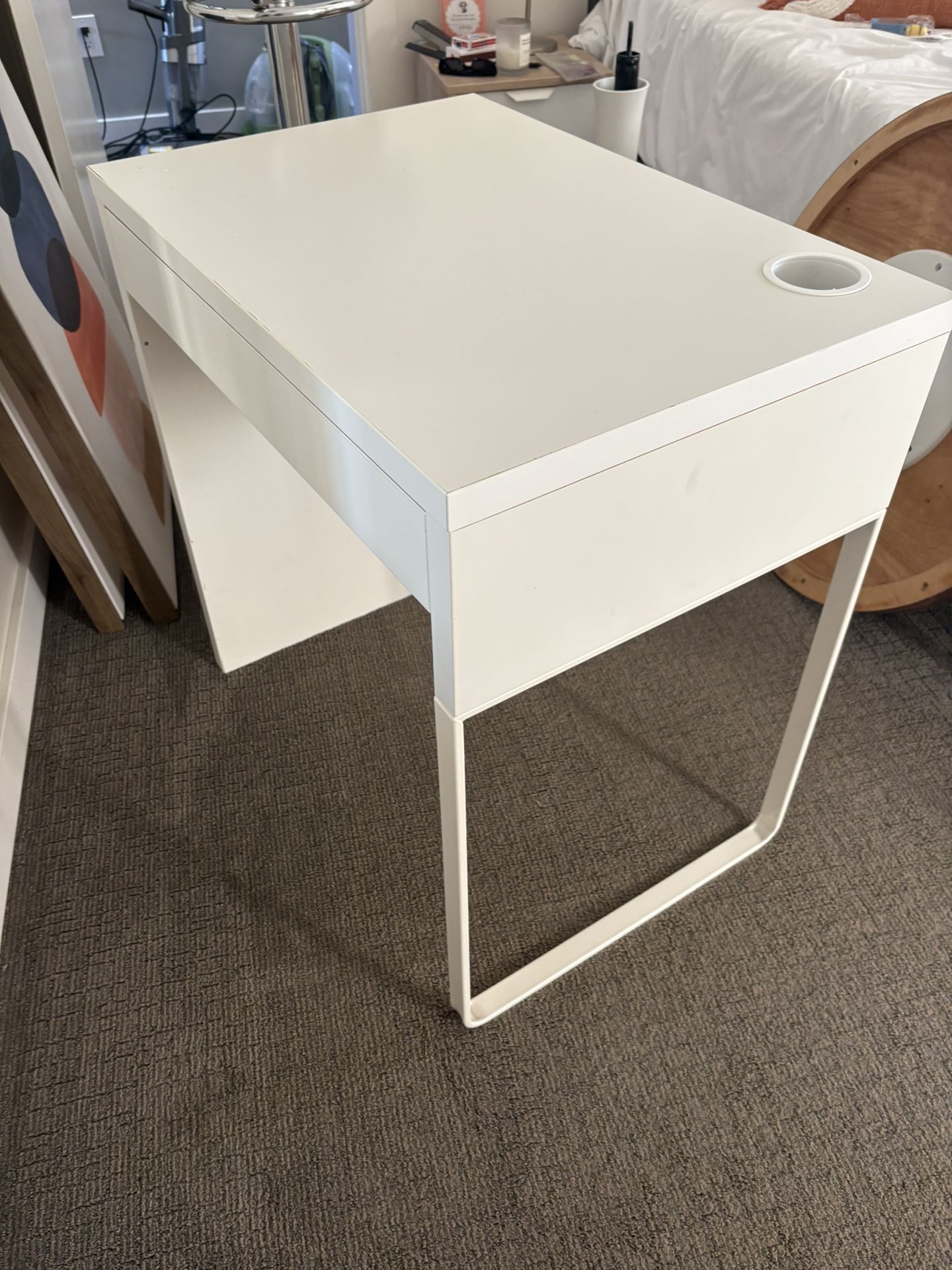 White IKEA Desk and chair
