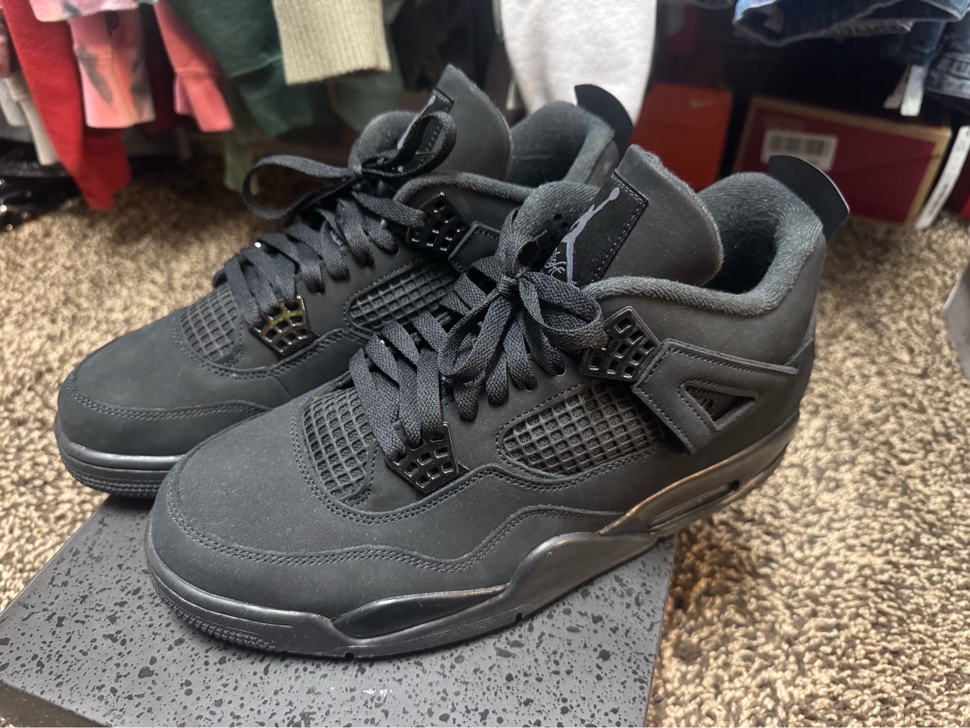 Nike Air Jordan 4 Black Cat size 12 shoes sneakers