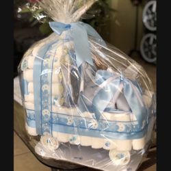 Cariolas Echas De Pañales Para Baby Shower 
