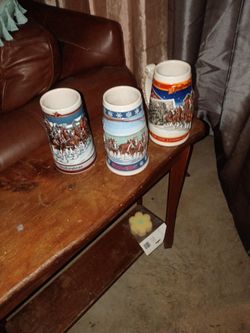 Budweiser Holiday Steins 