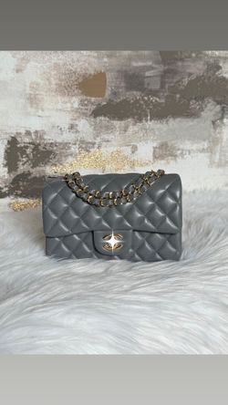 Genuine Leather Gray Mini Rectangle 20cm