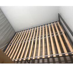 Queen Metal Bed Frame Gray