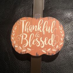 Thankful & Blessed Wreath Hanger Fall Thanksgiving