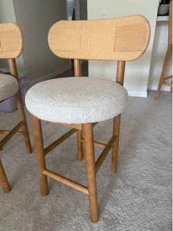 4 Brand New Solid Wood Barstools