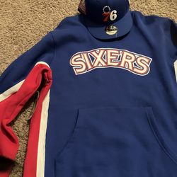 Mitchell and ness 76ers hoodie