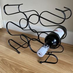 Black Metal Wine Rack