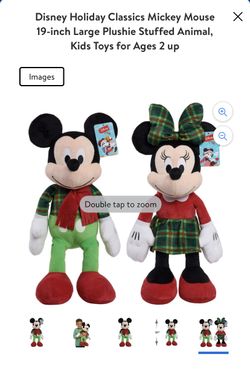 Disney Minnie & Mickey holiday Plush Animals 19in