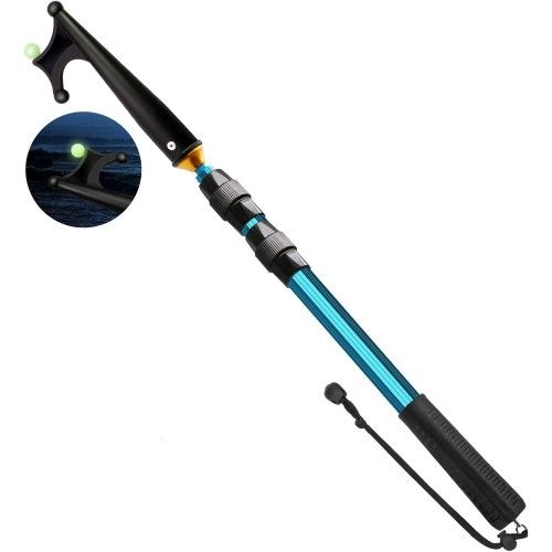 Blue Rust Resistant Aluminium Alloy Boat Hook Pole with Luminous Bead (6.75 FT)