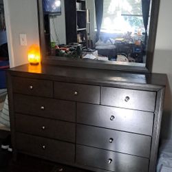 Brown DRESSER With Mirror