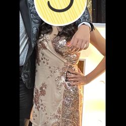 Rose Gold and Nude Dress Size Small 