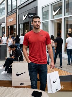 Nike Dri-FIT Men’s Red Athletic T-Shirt Size XL