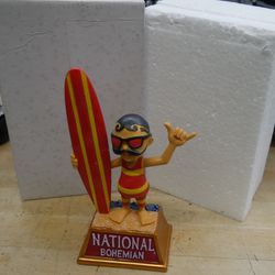 NATIONAL BOHEMIAN NATTY BOH BEER BOBBLE HEAD STATUE 99 OF 500 COLLECTIBLE. VERY GOOD CONDITION. 