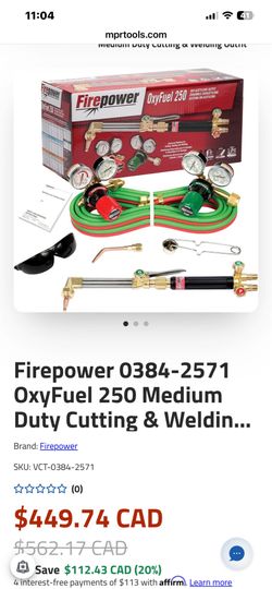 Welding and cutting outfit **NEW***