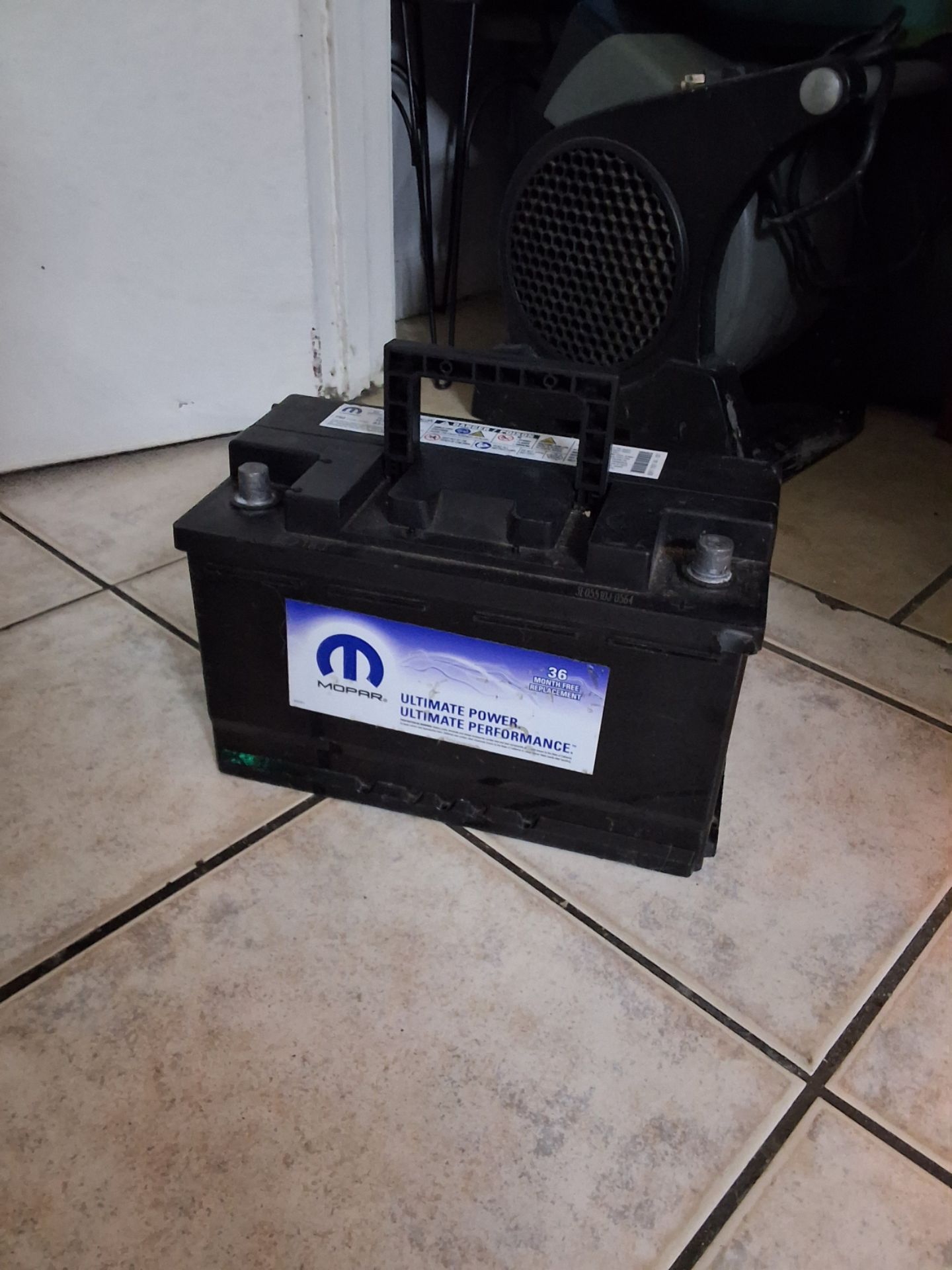 Car battery out of a scat pack