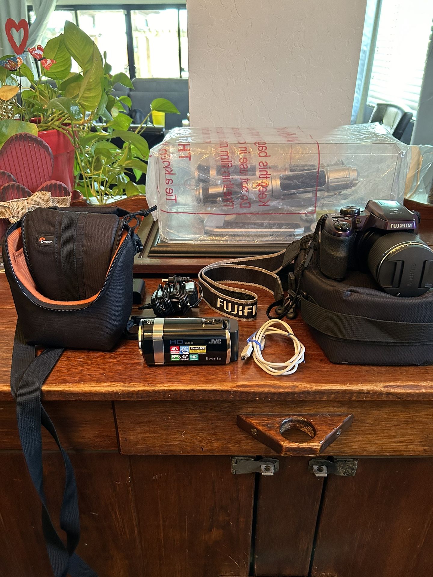 Fujifilm 50x Digital Camera & JVC 40x Camcorder- Like Brand New!