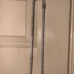 Tennis chain moissanite 22 inch 4mm s925 sterling silver 
