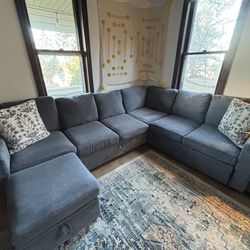 Sectional and Modular Couch with Storage - Like New!
