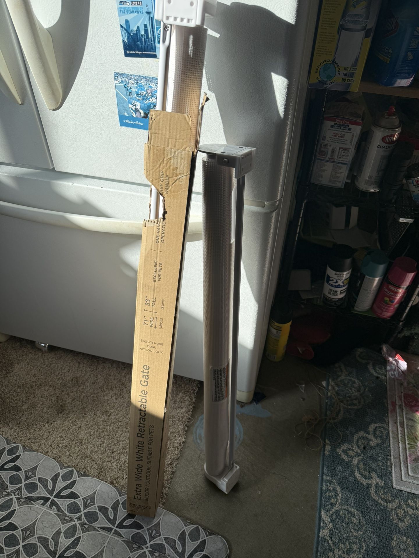 2 X-Large White Retractable Gates