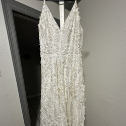 Calvin Klein Long Sleeveless White Dress