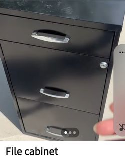 File cabinet with key