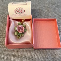Capodimonte Pink Rose Pin
